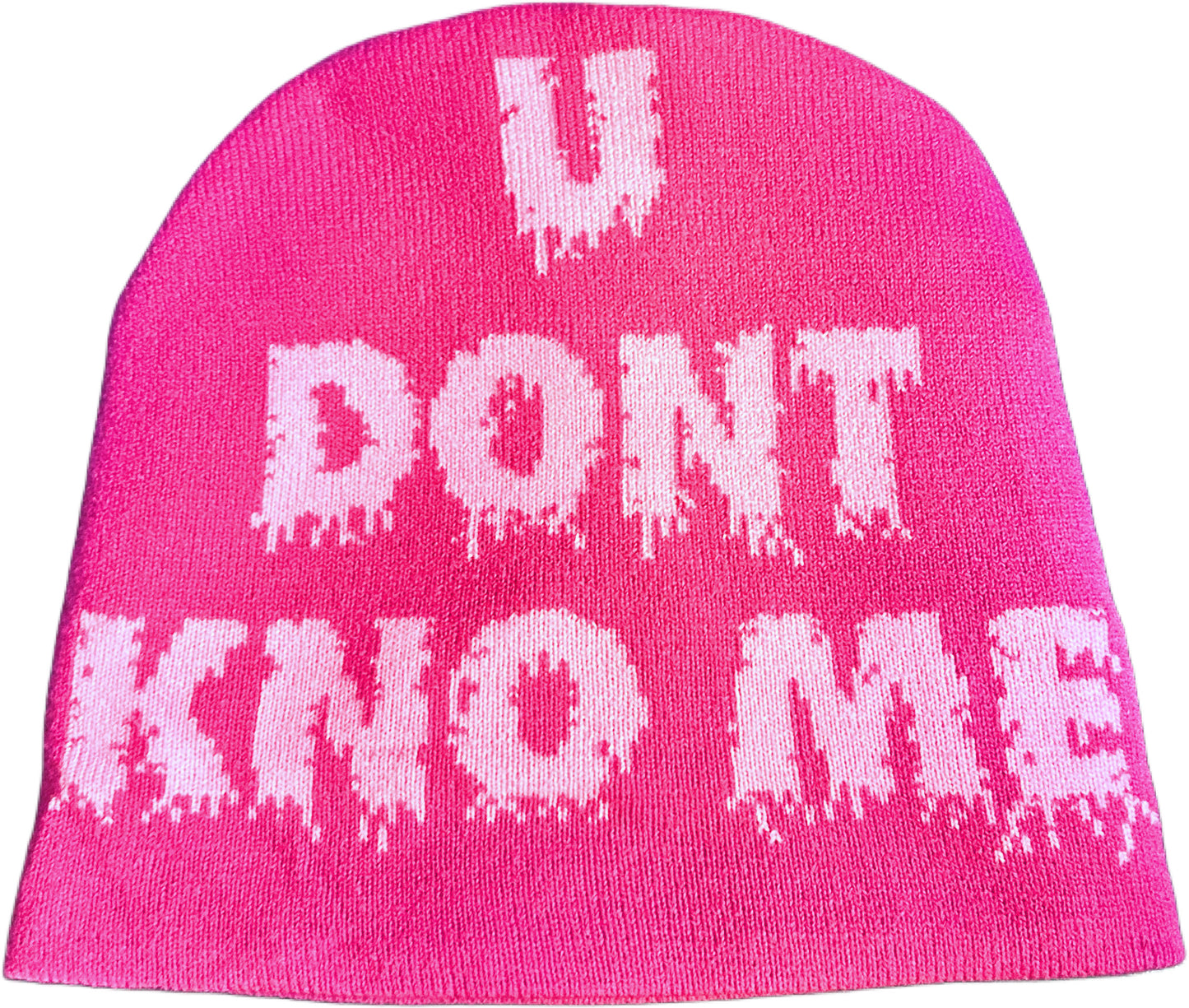 Silk-Lined "U DON'T KNO ME" Beanie