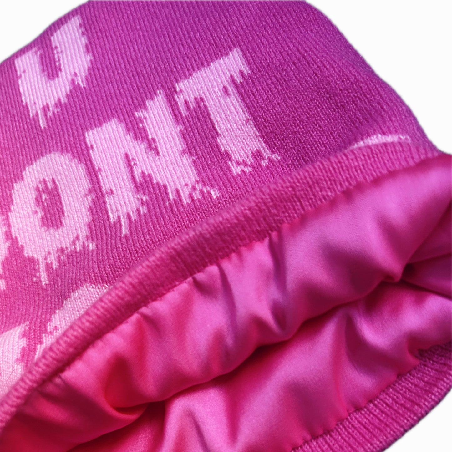 Silk-Lined "U DON'T KNO ME" Beanie